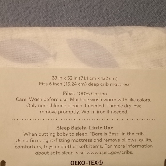 Cloud Island fitted crib sheet - Picture 2 of 2